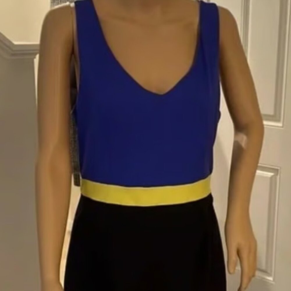 Cynthia Rowley color block bodycon racer back Dress